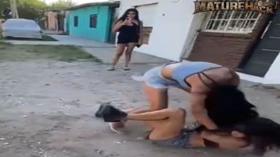 Skinny Mature Women in Bras Dirt Fight