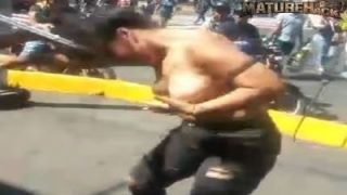 Village Mature Women Broom Fight